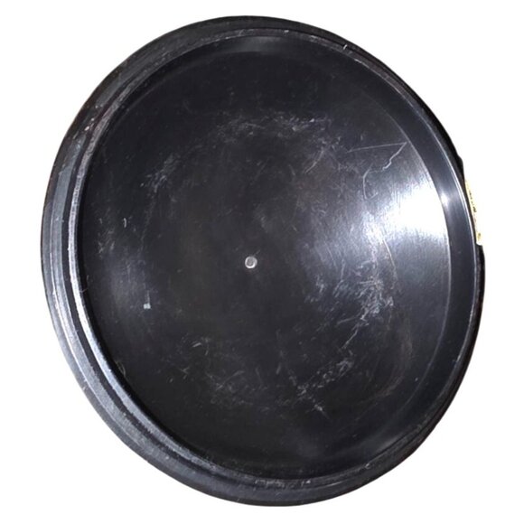 Vintage Brass & Enamel Purple Jar Engraved Handcrafted Lid - 7 X 4" - Picture 7 of 8